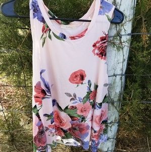 Pink floral tank